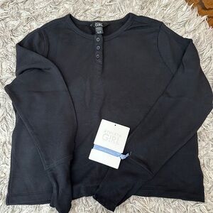 athleta girl black long sleeve NWT